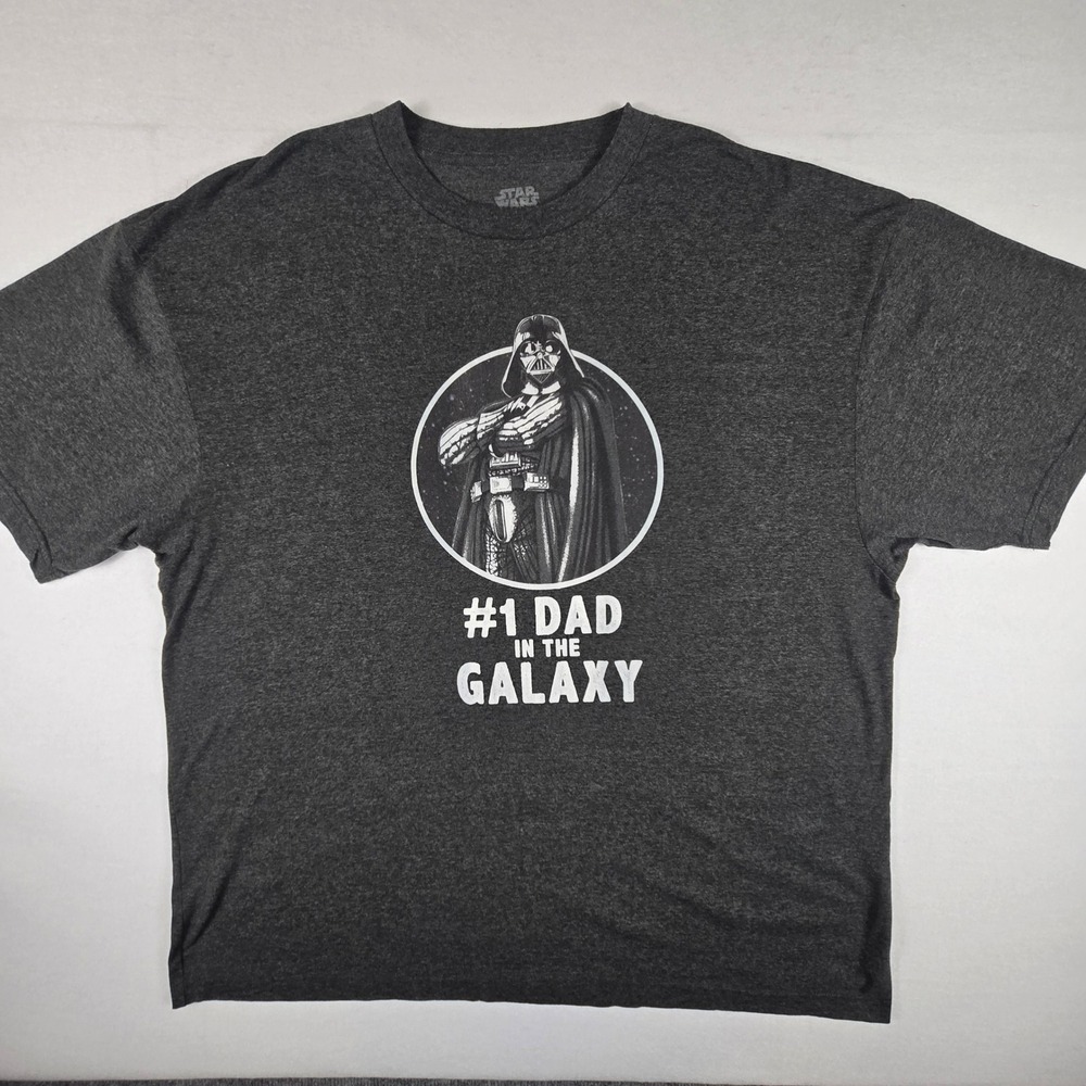 Star Wars Darth Vader #1 Dad In The Galaxy T-Shirt Mens XL / 2XL Grey Graphic